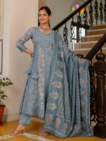 Women Cotton Kurta And Pant With Dupatta