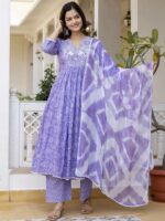 Women Cotton Kurta And Pant With Dupatta