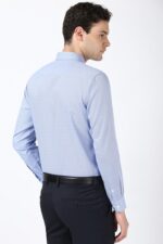 Men Lilac Regular Fit Full Sleeves Formal Shirt - Image 5
