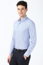 Men Lilac Regular Fit Full Sleeves Formal Shirt - Image 4