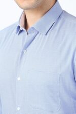 Men Lilac Regular Fit Full Sleeves Formal Shirt - Image 3